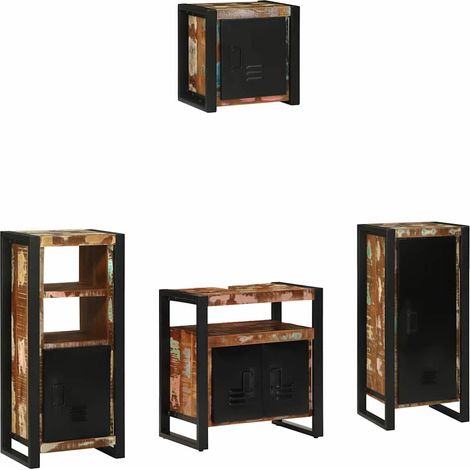Maison Exclusive - Set di mobili per il bagno 4 pcs Legno Recuperato Massello