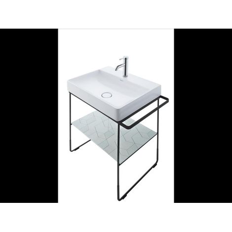 DURAVIT 2353500041 Meuble-lavabo DuraSquare 500 mm, blanc sans trou de robinetterie