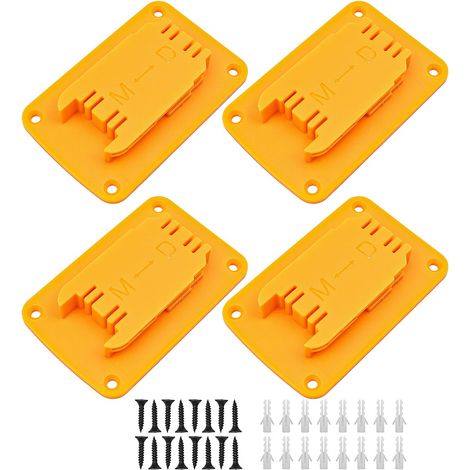Lot de 4 Porte-Outils pour Batterie au Lithium Base de Fixation pour Support d'outil de perceuse 18 V 20 V et pour Outil de perceuse à Batterie M18 avec vis (1/5)