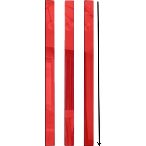 Vinilo decorativo de pared, acrílico autoadhesivo, diseño decorativo moderno, rojo, 4 cm de ancho. (1/2)