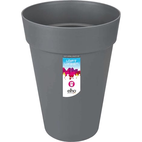 Elho Loft Urban Round High 28 Anthracite Vaso Rotondo