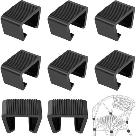 Set di 8 clip di collegamento in plastica da 5,25 cm per panchine da giardino e mobili da patio per esterni. (1/5)