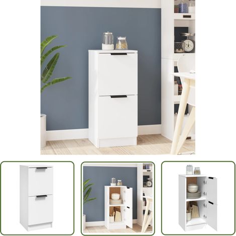 Maison Exclusive Sideboard Weiß 30x30x70 cm Holzwerkstoff (1/5)