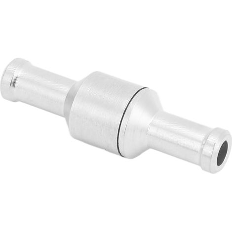 Clapet anti-retour unidirectionnel, en alliage d'aluminium, argenté, adapté aux conduites d'eau, d'huile, de diesel et d'essence, 8 mm/0,31 pouce. (1/5)