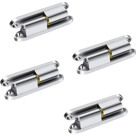 charnière à visser pour porte、Ruban de Rénovation Charnière,Lot de 4 charnières de rénovation, charnières de porte 60 mm, charnières de porte de pièce, pour portes intérieures à visser (1/5)