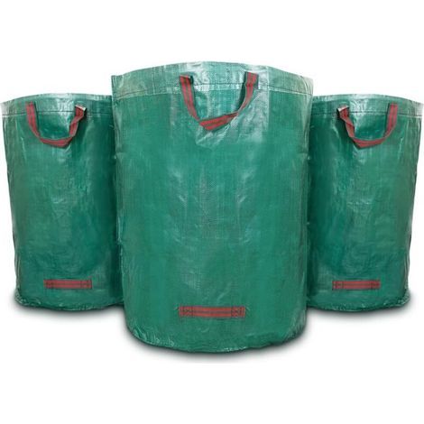 3 Garden Bags 272L 50kg Reusable Garden Waste Bags with Handles (1/4)