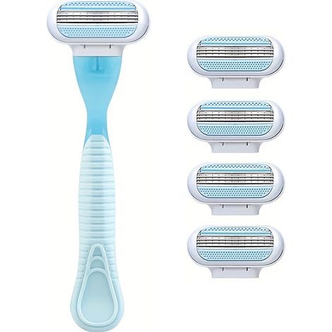 Cuchilla De Afeitar Para Mujer Con Mango Y 16 Hojas Eliminación De Pelos Facial/Pierna/Arbolado Bikini Compatible Con Venus Shaver (1/5)