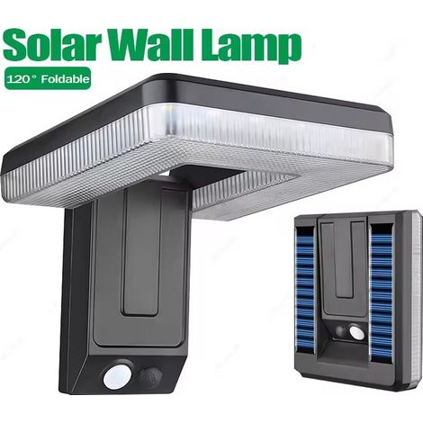 Faltbare Solar-Wandleuchte mit PIR-Bewegungsmelder und LED-Solar-Zaunleuchte