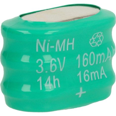 vhbw NiMH Ersatz Knopfzellen-Akku Typ 3/V150H 150mAh 3,6V kompatibel mit Modellbau-Akkus, Solar-Leuchten uvm.