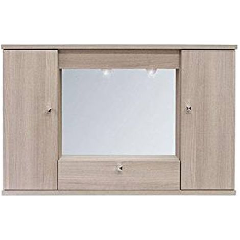 Mobile specchiera da bagno olmo 2 ante con ribalta h.61x93x14 cm (1/2)