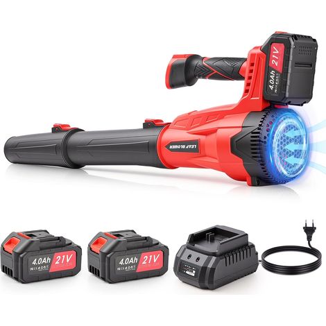 Souffleur de Feuilles sans Fil 800W, 2x4,0Ah, LCD 2x4,0Ah + charge rapide • 6 vitesses • 75 m/s • 13 m³/min • LCD • jardin, terrasse, garage (1/5)
