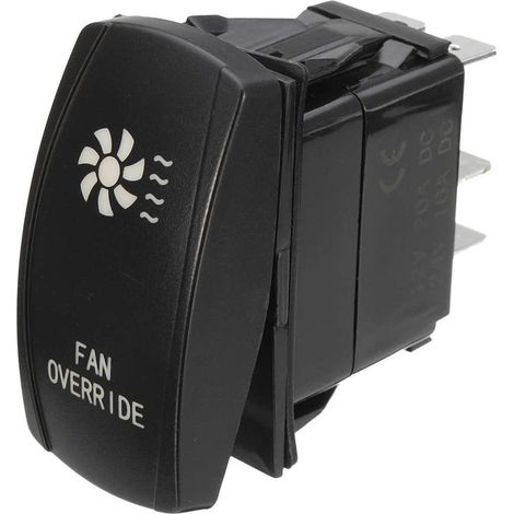 Panneau d'interrupteur à bascule de ventilateur, interrupteur à bascule de remplacement de ventilateur 12v24v Double interrupteur à bascule LED interrupteur de remplacement de ventilateur de voiture (1/4)