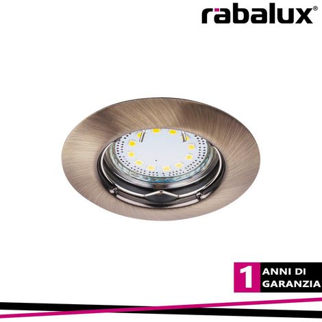 Set 3 faretti incasso Rabalux Lite 1048 GU10 bronzo IP44 (1/3)