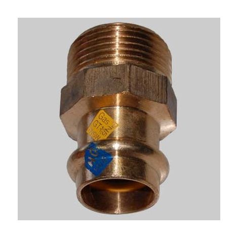 RACCORDO BRONZO DIRITTO MASCHIO A PRESSARE - 28 x 1"