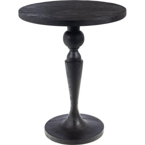 Amadeus - Bout de canapé rond en manguier H64 cm Jean (1/3)