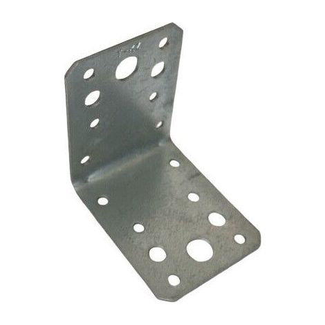 Piastra angolare in ferro zincato cm 7 x 7 x 5,5 senza rinforzo (1/2)