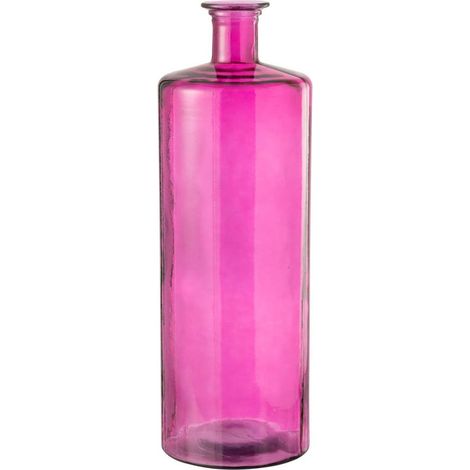 Vase Bouteille en Verre "Ricot" 75cm Rose (1/3)