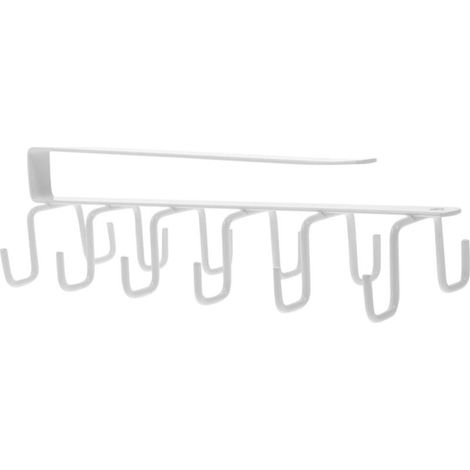 Accroche Tasse en Fer Blanc Cuisine, Porte tasses Placard sans Perçage, Installation Facile et Gain de Place Élégant (1/5)