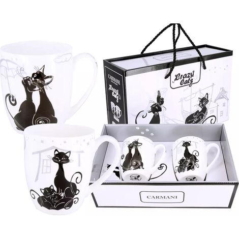 Juego de 2 tazas Carmani - Gatos (1/3)