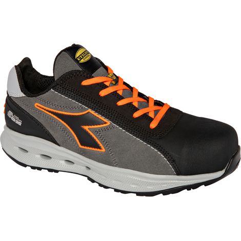 Chaussures de sécurité basses GLOVE A.BOX LOW PRO S3S FO SR HRO ESD grises/oranges fluo DIADORA - 183119 C8321 41