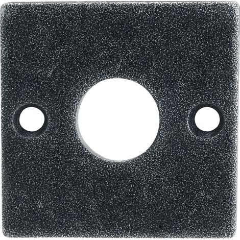 HALCÖ Rosette HALL & SÖLL - WC, 52 x 52 mm, verzinkt schwarz passiviert (1/4)