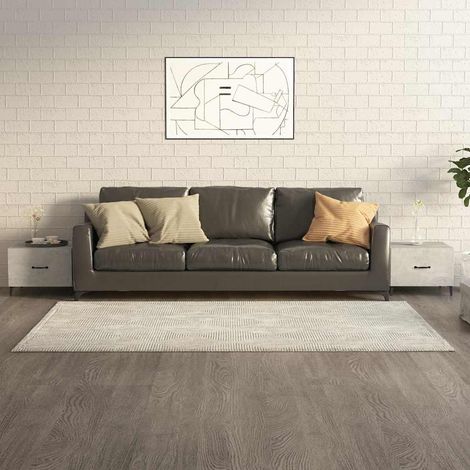 vidaXL Tables basses avec pieds en métal 2 pcs Gris béton 50x50x40 cm (1/5)