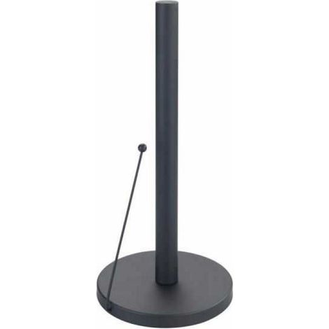 Porte-rouleau Clayton, porte-rouleau à pied Black Outdoor pour tous les rouleaux essuie-tout standards, fabriqué en métal (1/4)