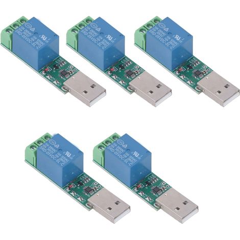 Module Relais 5V 1 Canal, Carte Contrôleur de Commutation pour PC, Lot de 5, Driver Sans Fil (1/5)
