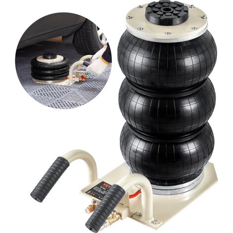 Cric pneumatique 3T levage rapide 140-450 mm 3 coussins d'air pression 0,8-1,0 MPa pour réparation voiture et SUV garage (1/5)