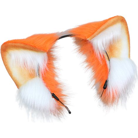 Oreilles En Fourrure Fausse - Bandeau Pour Cheveux - Cosplay Loup Renard - Accessoire Costume Fête Halloween Carnaval - 1 Pièce (1/5)