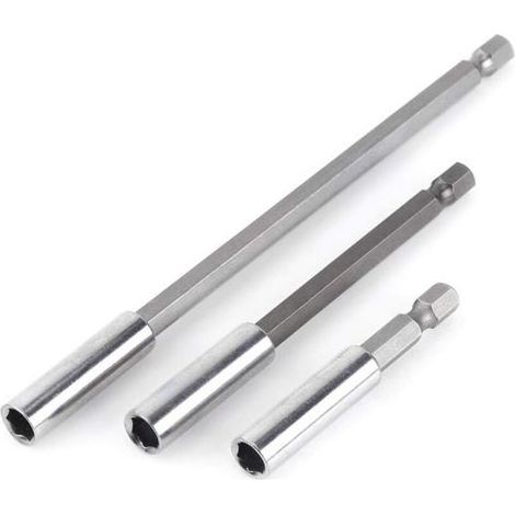 3 Pièces Rallonge de Foret Magnétique 1/4 Pouce, Extension pour Visseuse Électrique et Perceuse (1/4)