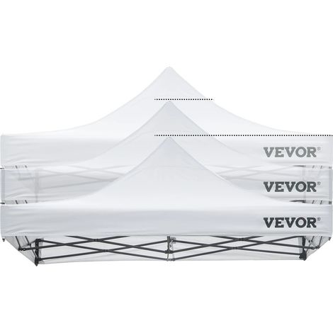 Tenda a baldacchino a montaggio rapido, pareti laterali rimovibili, riparo portatile, 3x3 metri, bianca (1/2)