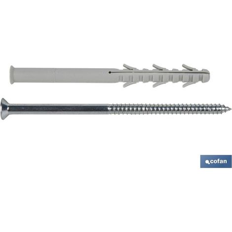 Pack de 50 unités de cheville longue à frapper avec vis Torx Ø10 x 100 mm