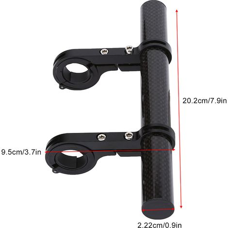 Support de vélo universel pour éclairage et accessoires - Porte-phare, lampe et compteur (Noir) (1/5)