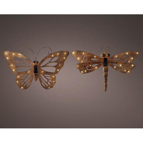 Lampada Solare Farfalla Luce Calda Dimensione cm 53x35 Assortito (1 pezzo, invio casuale) (1/4)