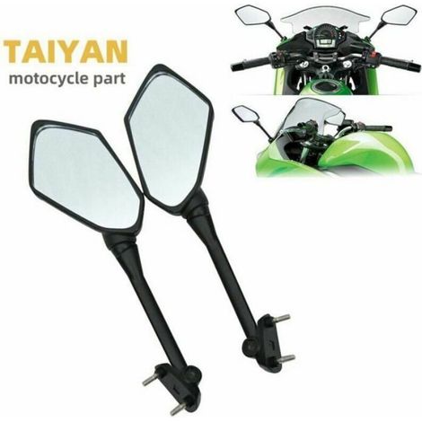 Rétroviseur Moto - Pliable - Réglable - Compatible Kawasaki Ninja 650R ER6F ER-6F 400R NINJA 1000 Z1000SX - Paquet de 2 (1/5)