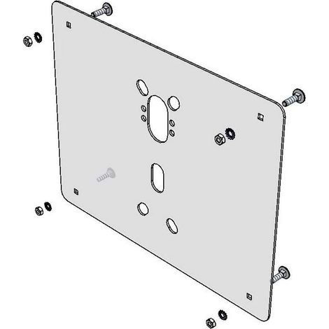 PREFER - Piastra Toppa di Sicurezza per Basculante/Garage – Piastra Interna di Rinforzo in Acciaio Zincato 275x300 mm, Spessore 2 mm