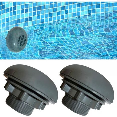 Inlet/Outlet Valve for Compatible with Coleman, Intex, Bestway, Above Ground Pool Filter Pump, Pool Pump Replacement Parts, for 1-1/2 Inch Hose (2 Pack) (1/4)