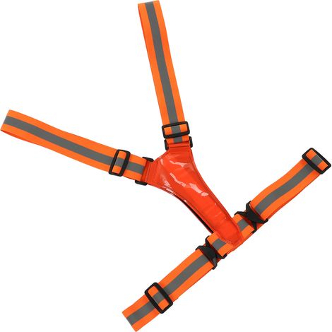 Gilet réfléchissant orange, rechargeable par USB et ajustable pour adultes, idéal pour la course, la marche, le vélo et les activités de plein air. (1/5)