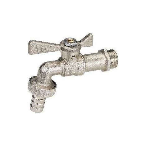 RUBINETTO LEGGERO CON PORTAGOMMA LEVA OTTONE NICHELATO Misura: 3/4''  DN 14  PN 16