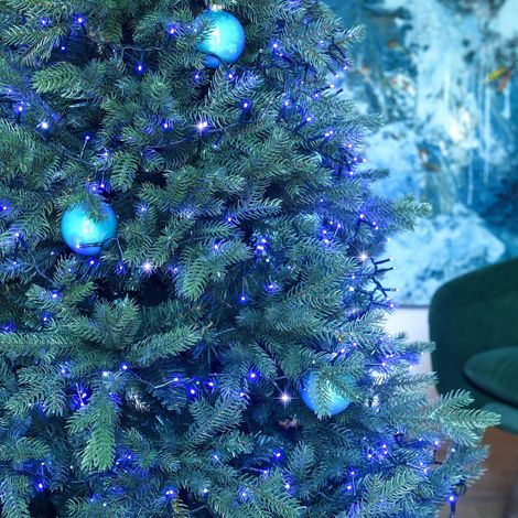 Guirlande lumineuse de Noël compacte LED bleu et flash blanc 9 m (1/3)