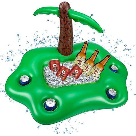 Porte-gobelet gonflable pour piscine, 4 trous, accessoire de piscine gonflable, idéal pour une fête sur la plage (1/4)