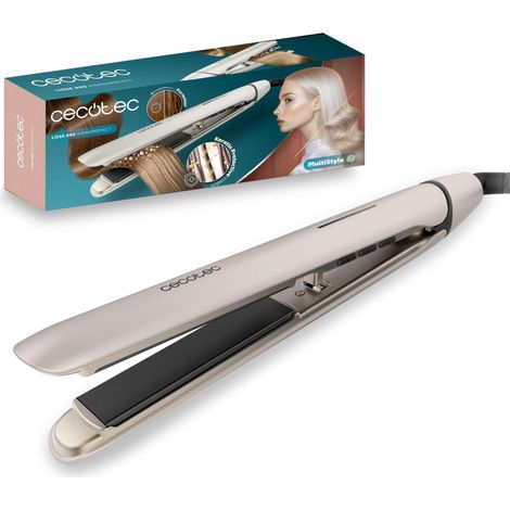 Cecotec Plancha de Pelo Estrecha Lisse 880 HidraProtect. 48W, Turmalina, Revestimiento de Queratina y Aceite de Argán, Función Pro Ionizer, Placas Flotantes 3D, 4 Temperaturas, Indicadores LED