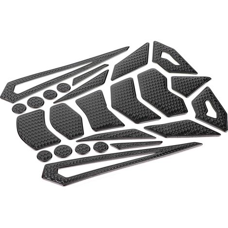 Protecteur de Réservoir Moto - Motif Arête de Poisson Noir (1/5)