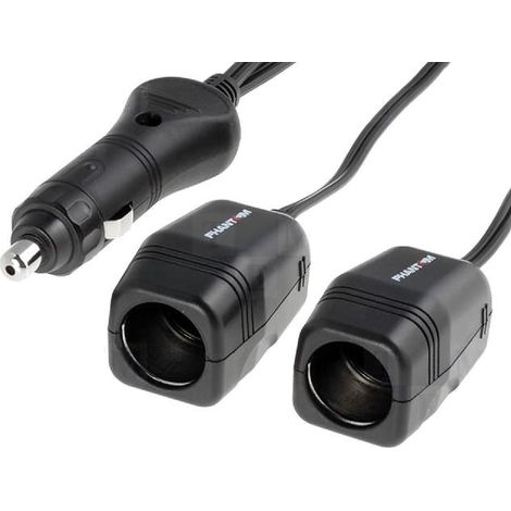 Double prise allume-cigare avec rallonge 10A 12V 2x2.5A