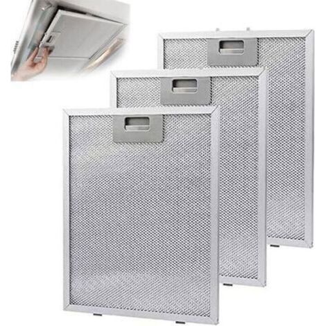 3 Pièces Filtre Hotte Aspirante,Filtre En Aluminium,Filtre Anti-Graisse Lavable,Filtre à Graisse Métallique Pour Hottes Aspira (1/4)