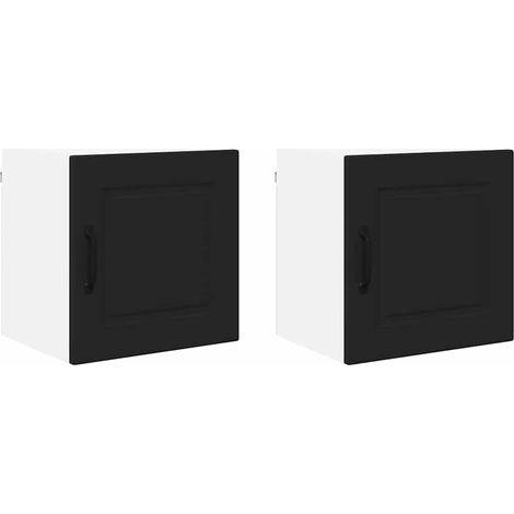 Meuble mural de cuisine,Armoire de cuisine avec étagère 2 pcs Noir 40 x 31 x 40 cm CFW33108 (1/5)