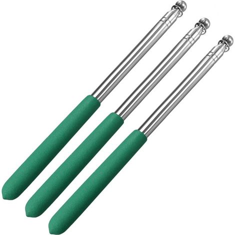 Fei Yu – Tiges télescopiques en acier inoxydable – Lot de 3 pièces – Longueur 1,2m – Poignée en caoutchouc pour installation de housses de parasol (1/5)