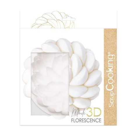 Moule à gâteau silicone - Scrapcooking - 3D Florescence - Blanc - 18 cm - Antiadhérent (1/3)