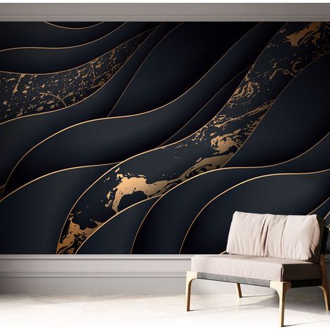 Fotomurale adesivo - murale da parete - Carta da parati autoadesiva - design parete moderno - Onde eleganti 312x219 cm (1/5)
